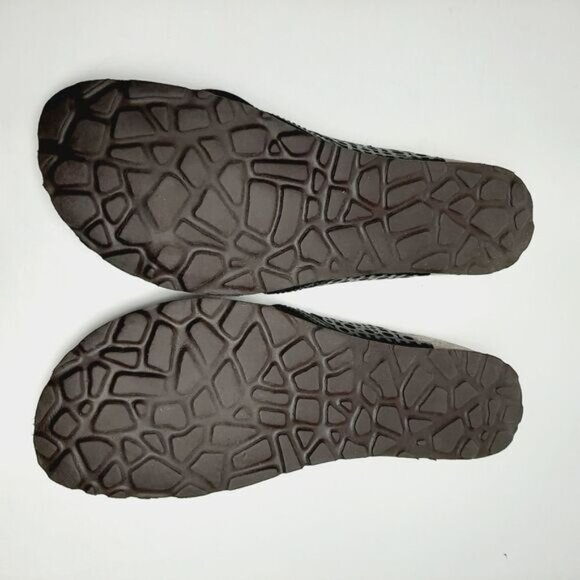 SONIA C. Italy Cork Low Wedge Heel Sandal Thong Sandal Black Geo Circle Sz 8 - Picture 10 of 12